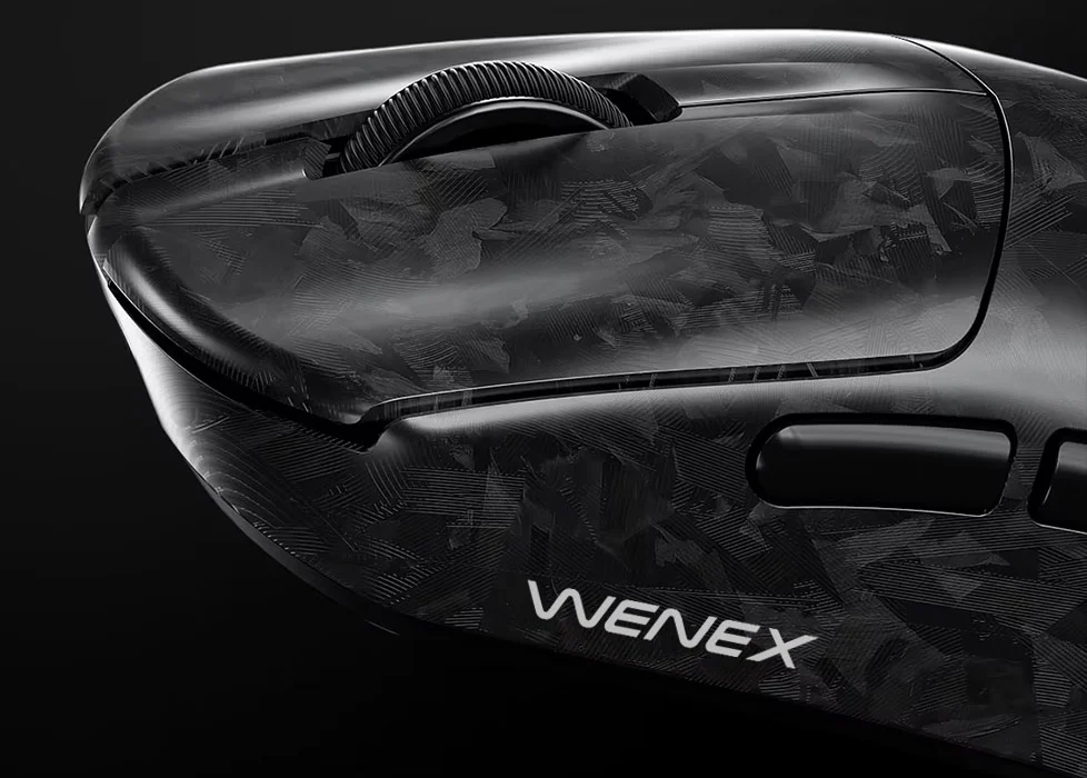 Side view of the WENEX VECTOR showing the two side buttons and scroll wheel