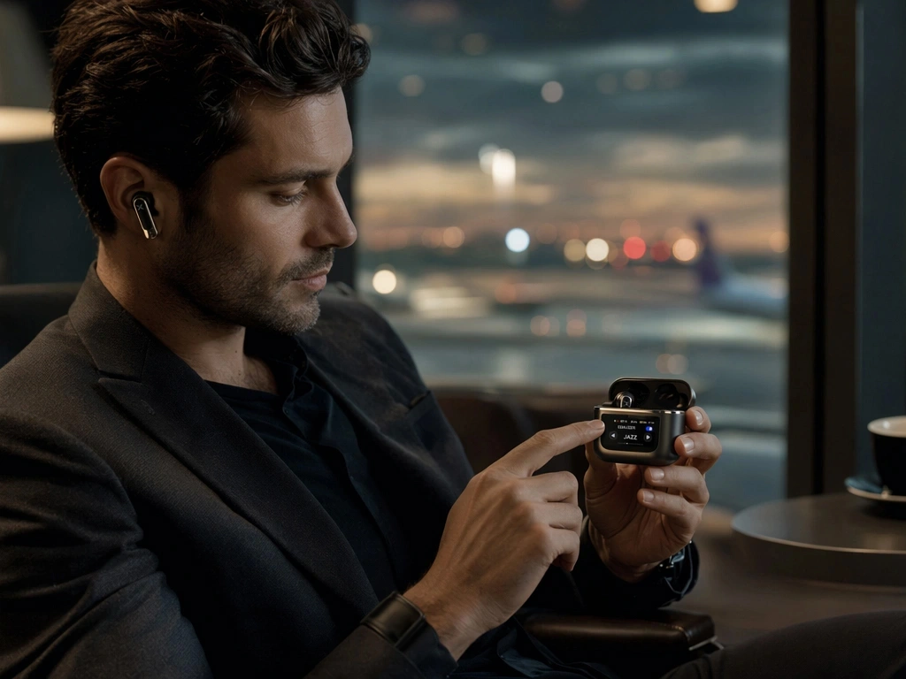 Traveler with WENEX Orbit V2 during a layover