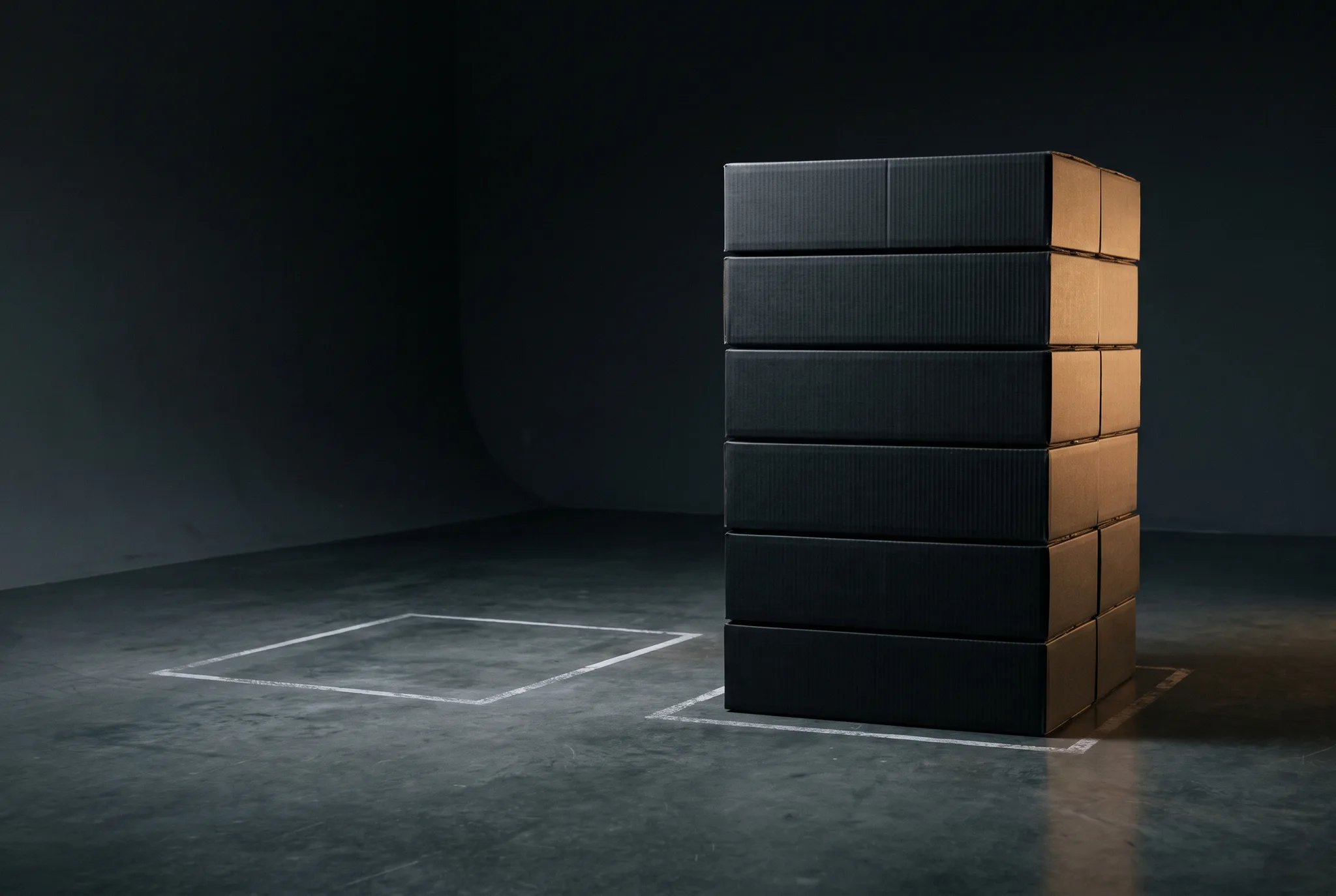 A WENEX product boxed and ready beside planned, unbuilt places on the same shelf